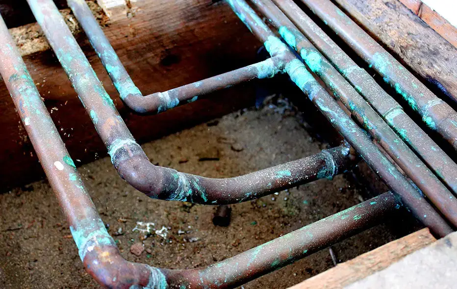 Corroding pipes in need of replacement